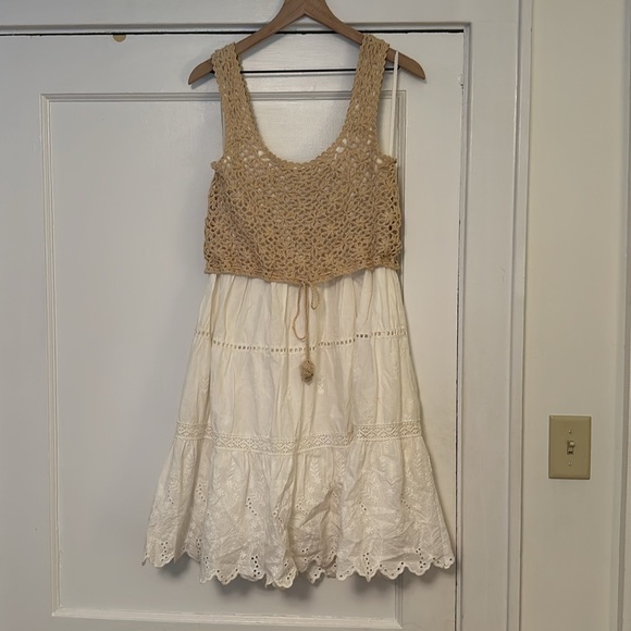 Anthropologie Beckett Crochet Eyelet Dress Size SP - Picture 5 of 7